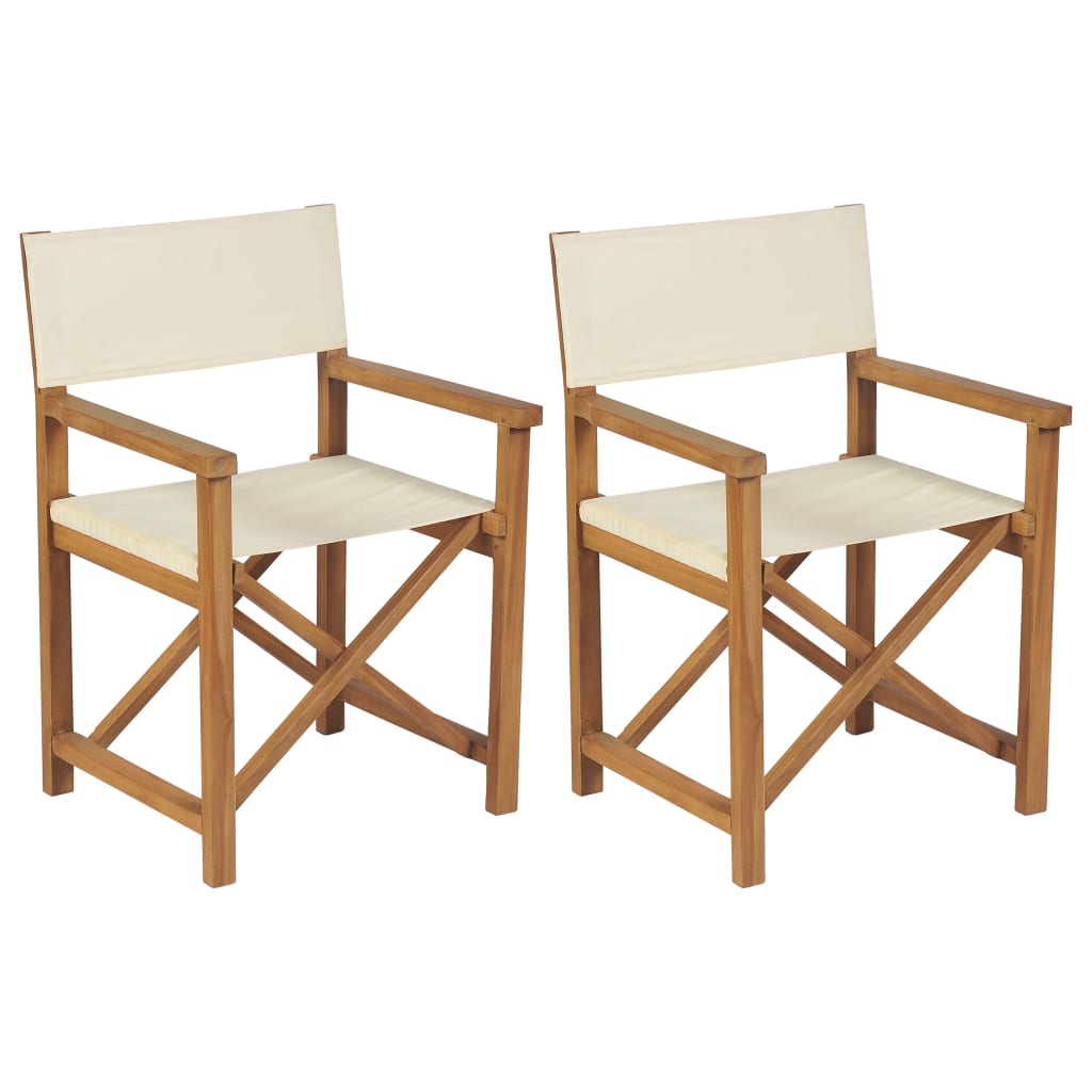 vidaXL Regiestühle 2 Stk. Klappbar Massivholz Teak