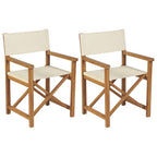 vidaXL Regiestühle 2 Stk. Klappbar Massivholz Teak