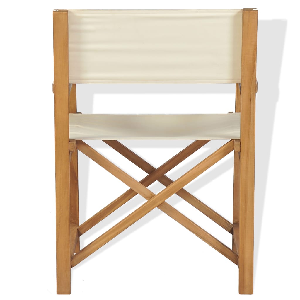 vidaXL Regiestühle 2 Stk. Klappbar Massivholz Teak