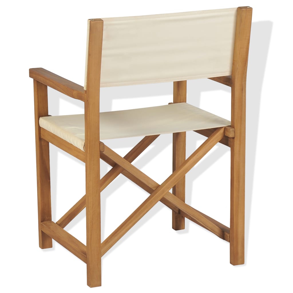 vidaXL Regiestühle 2 Stk. Klappbar Massivholz Teak