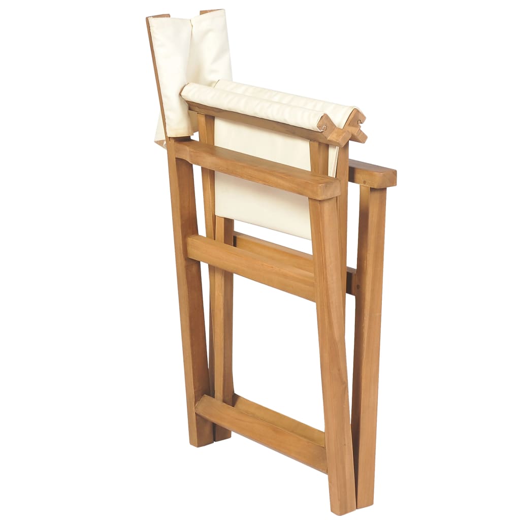 vidaXL Regiestühle 2 Stk. Klappbar Massivholz Teak