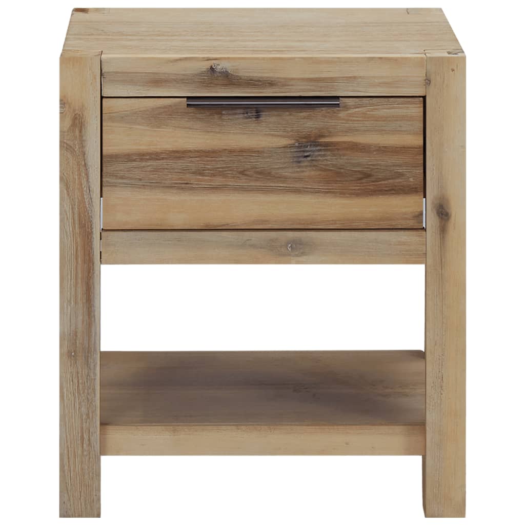 vidaXL Nachttische mit Schubladen 2 Stk 40x30x48 cm Akazie Massivholz