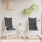 vidaXL Gartenstuhlauflagen für Hochlehner 2 Stk. Anthrazit 120x50x7 cm