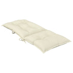 vidaXL Gartenstuhlauflagen für Hochlehner 2Stk. Creme 120x50x7cm Stoff