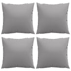 vidaXL Zierkissen 4 Stk. Grau 50x50 cm Stoff