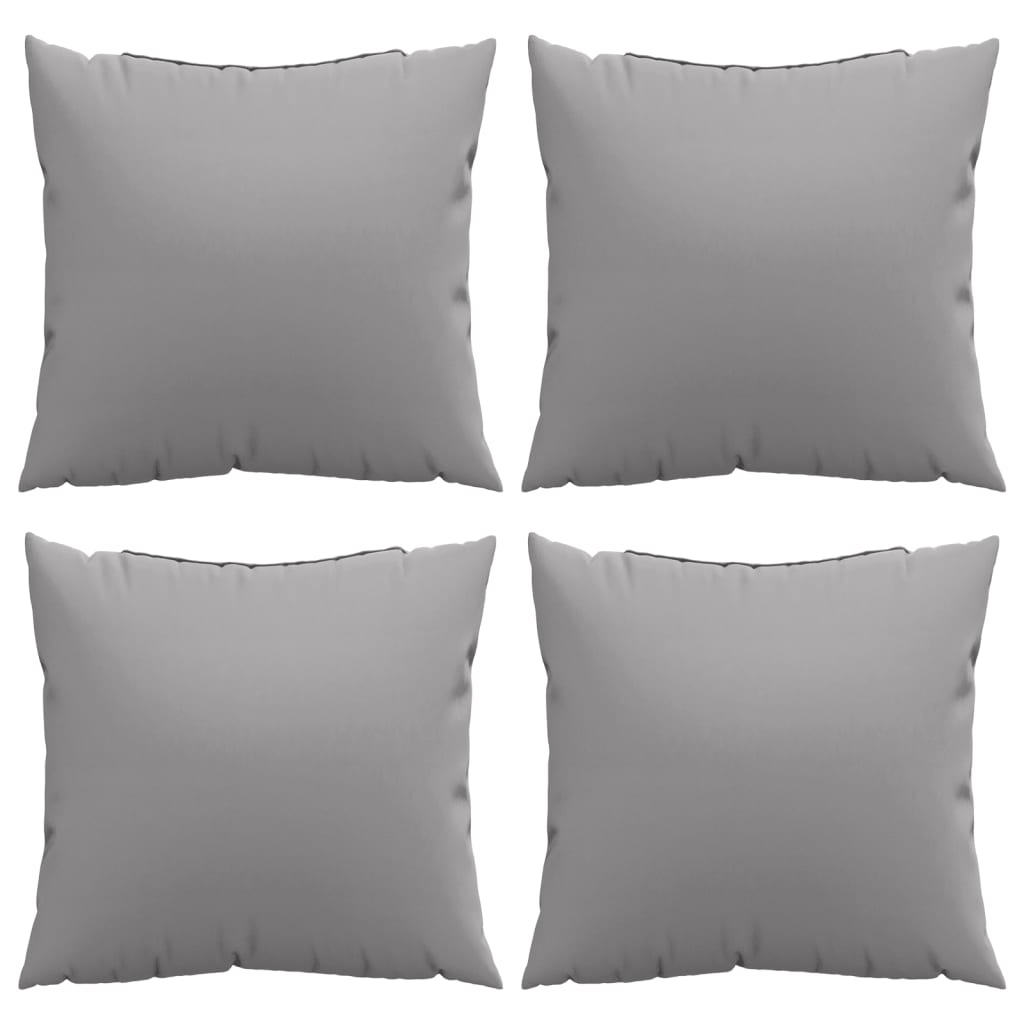 vidaXL Zierkissen 4 Stk. Grau 50x50 cm Stoff