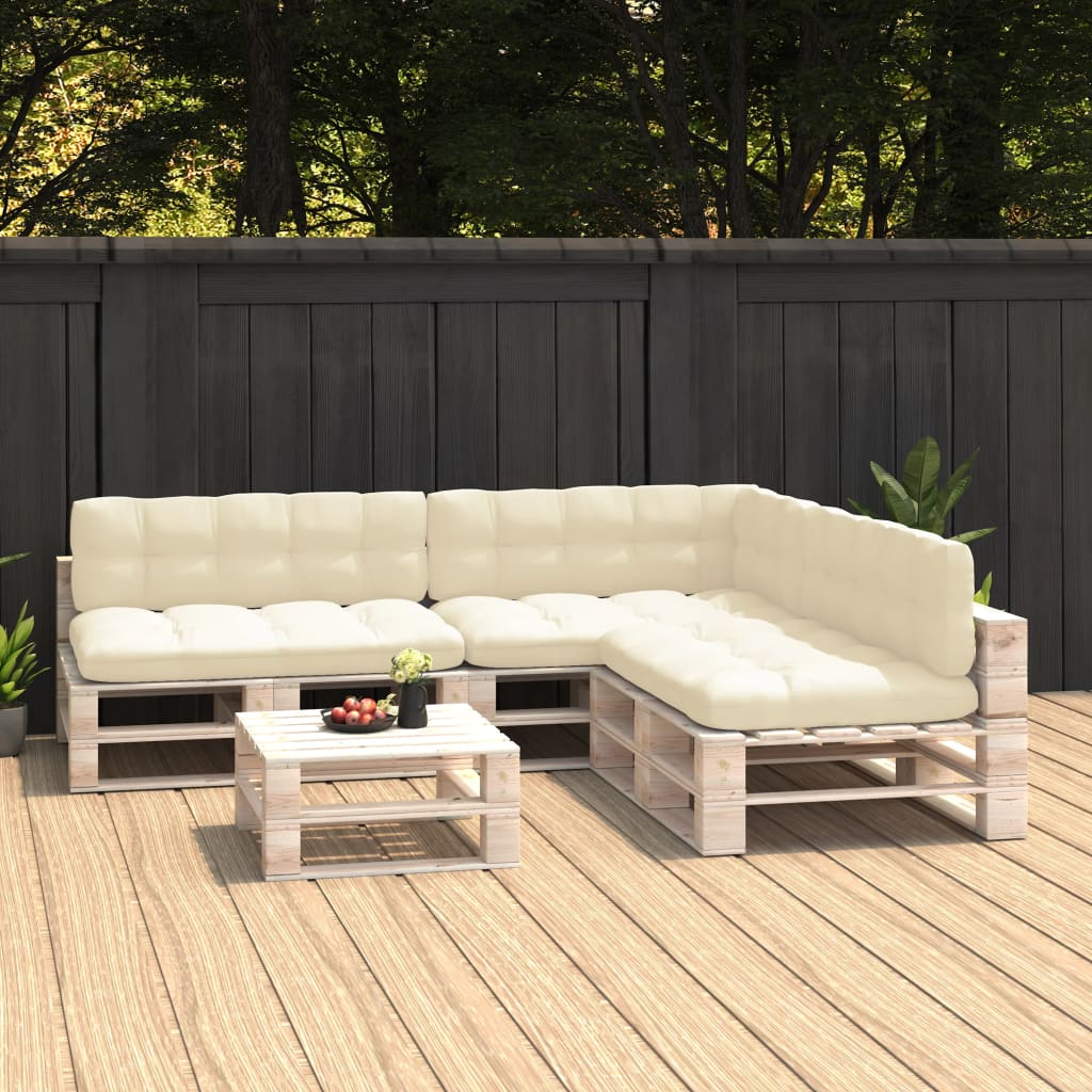 vidaXL Palettensofa-Auflagen 7 Stk. Grau