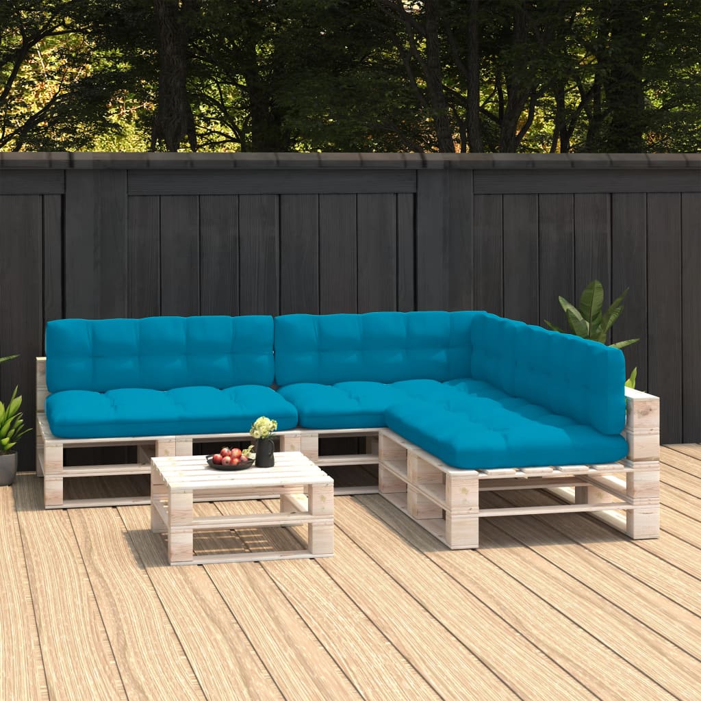 vidaXL Palettensofa-Auflagen 7 Stk. Grau