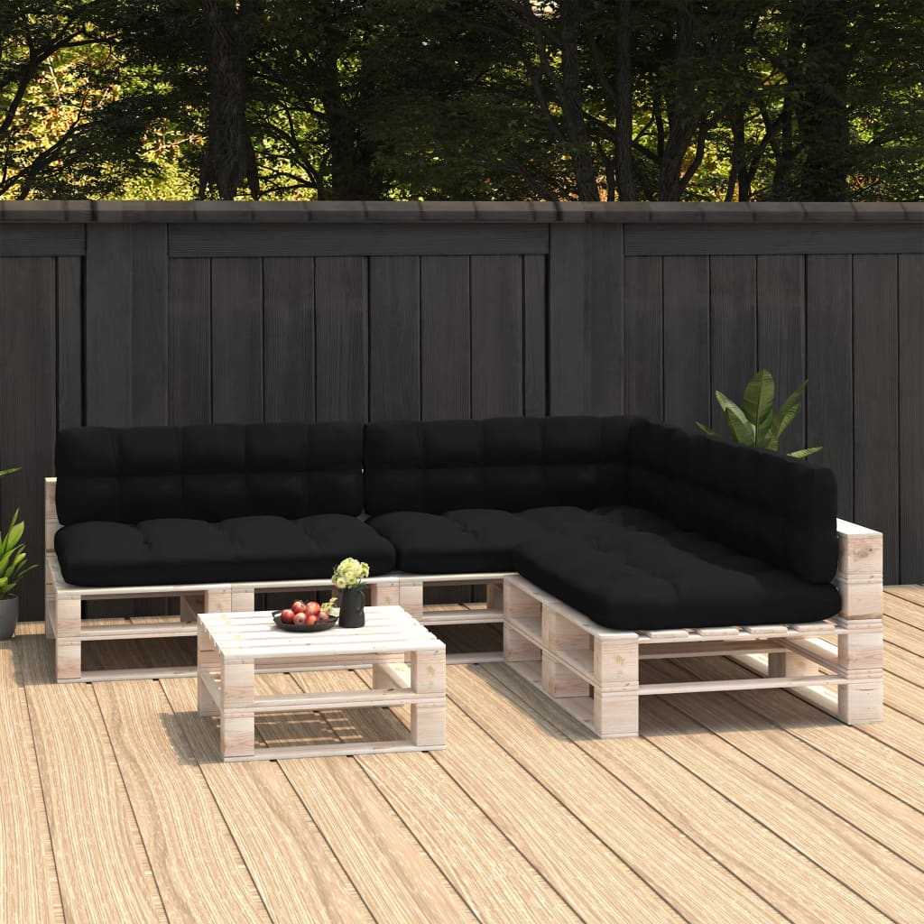 vidaXL Palettensofa-Auflagen 7 Stk. Grau