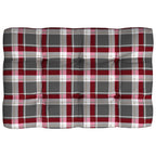 vidaXL Palettensofa-Auflagen 7 Stk. Rot Karomuster