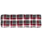 vidaXL Palettensofa-Auflagen 7 Stk. Rot Karomuster