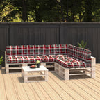 vidaXL Palettensofa-Auflagen 7 Stk. Rot Karomuster