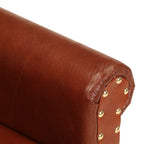 vidaXL Sessel Braun Echtleder