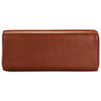 vidaXL Sitzbank Turnbock-Design 58cm Braun Echtleder Mango Massivholz