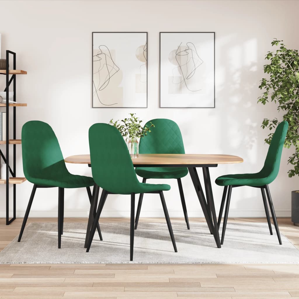 vidaXL Esszimmerstühle 4 Stk. Hellgrau Samt