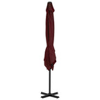 vidaXL Ampelschirm mit Aluminium-Mast 250x250 cm Bordeauxrot