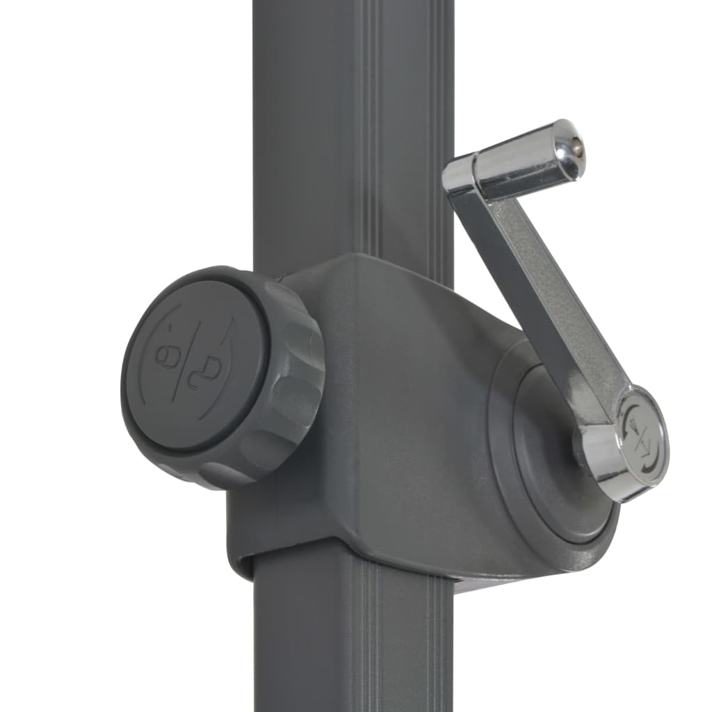 vidaXL Ampelschirm mit Aluminium-Mast 250x250 cm Bordeauxrot