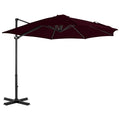 vidaXL Ampelschirm mit Aluminium-Mast 250x250 cm Bordeauxrot