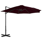 vidaXL Ampelschirm mit Aluminium-Mast 250x250 cm Bordeauxrot