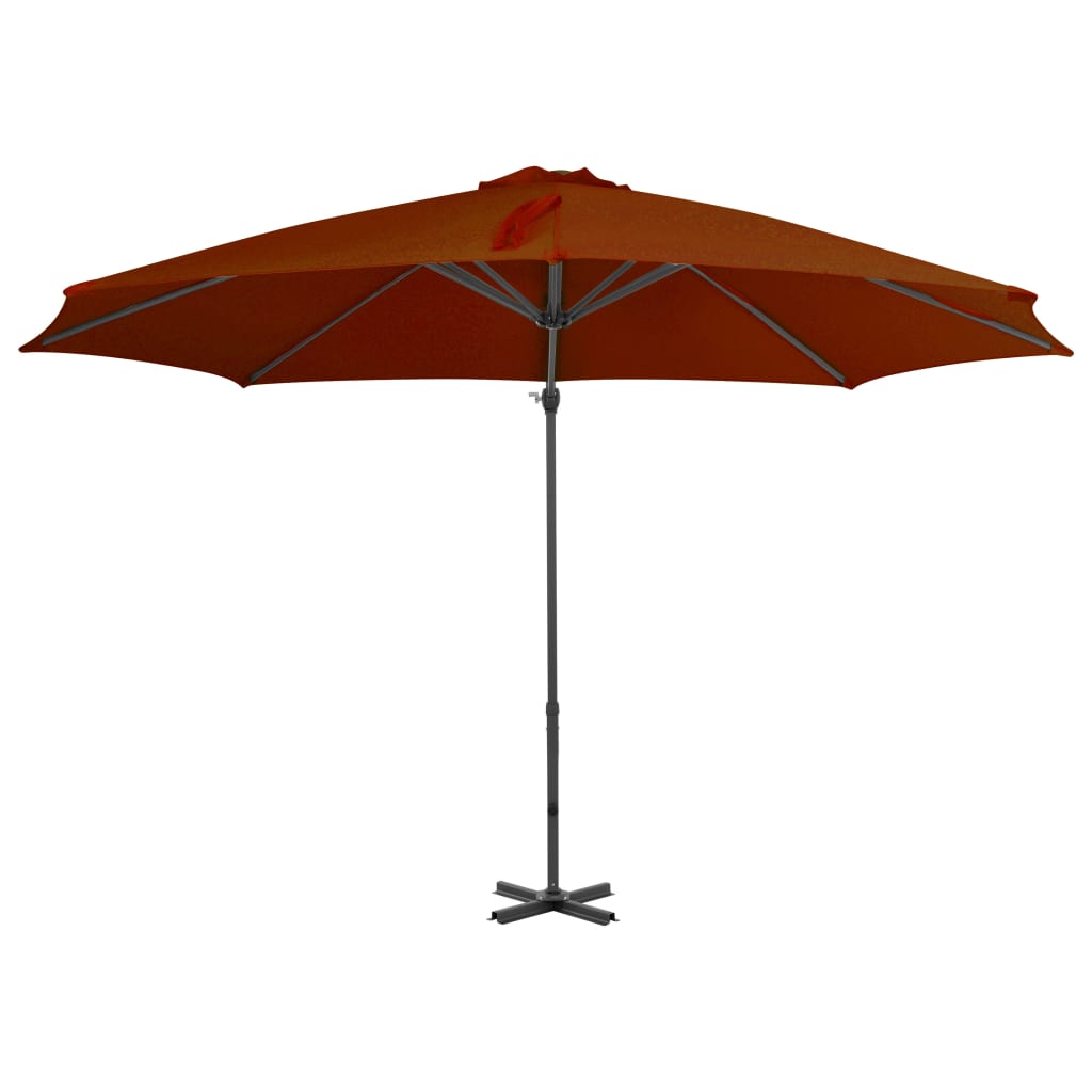 vidaXL Ampelschirm mit Aluminium-Mast 300 cm Terrakotta
