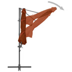 vidaXL Ampelschirm mit Stahl-Mast 300 cm Terrakotta