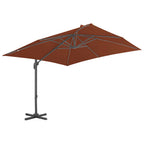 vidaXL Ampelschirm mit Aluminiummast Terrakotta 400 x 300 cm