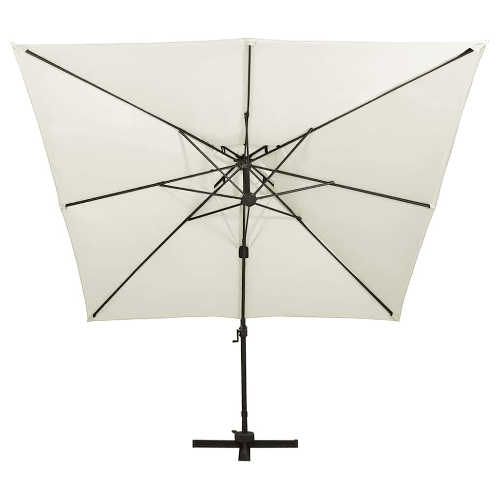 vidaXL Ampelschirm mit Doppeldach 300 x 300 cm Sand
