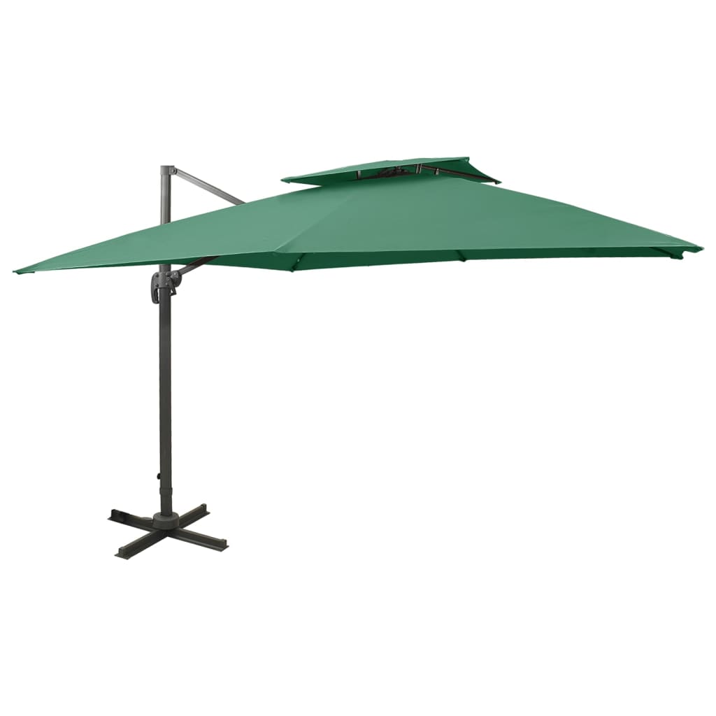 vidaXL Ampelschirm mit Lüftung 250x250 cm Bordeauxrot