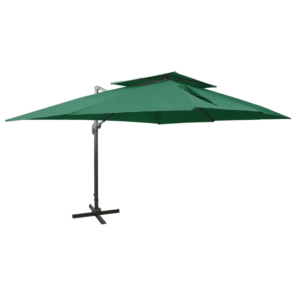 vidaXL Ampelschirm mit Lüftung 250x250 cm Bordeauxrot