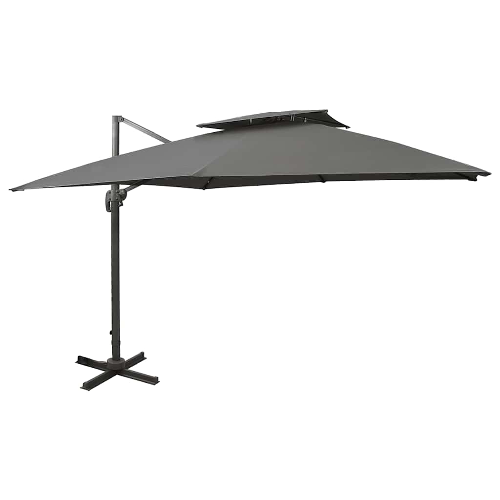 vidaXL Ampelschirm mit Lüftung 250x250 cm Bordeauxrot