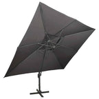 vidaXL Ampelschirm mit Doppeldach Anthrazit 400 x 300 cm