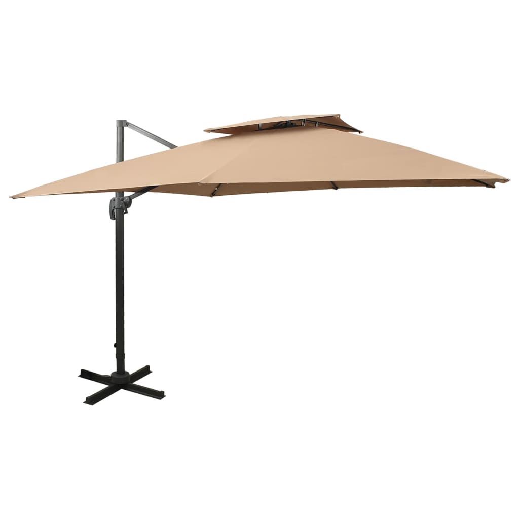 vidaXL Ampelschirm mit Doppeldach Anthrazit 400 x 300 cm