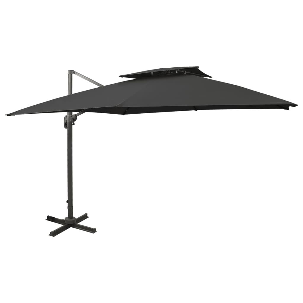 vidaXL Ampelschirm mit Lüftung 250x250 cm Bordeauxrot