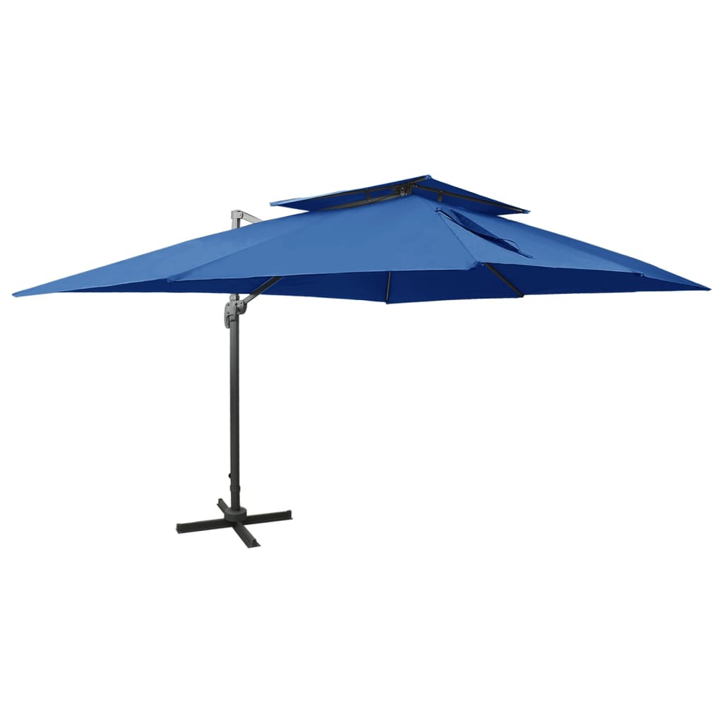 vidaXL Ampelschirm mit Lüftung 250x250 cm Azurblau