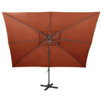 vidaXL Ampelschirm mit Doppeldach Terrakotta 400 x 300 cm