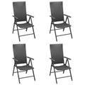 vidaXL Gartenstühle 4 Stk. Poly Rattan Schwarz