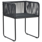 vidaXL Gartenstühle 6 Stk. mit Kissen Poly Rattan Schwarz