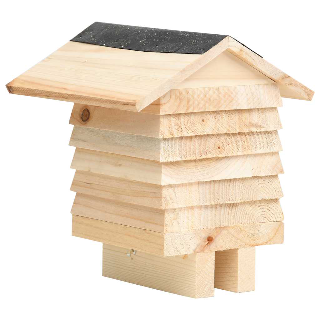 vidaXL Bienenhotel Tanne Massivholz 22x20x20 cm