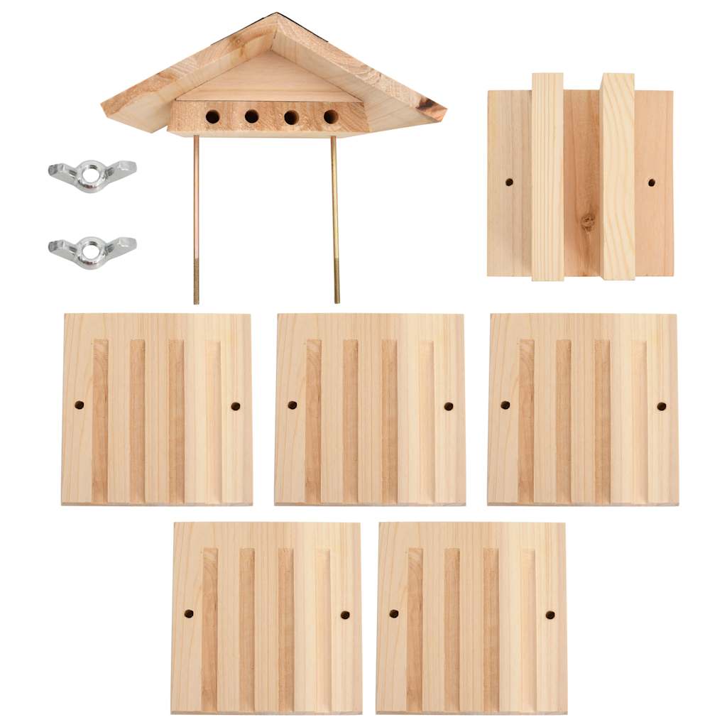 vidaXL Bienenhotel Tanne Massivholz 22x20x20 cm