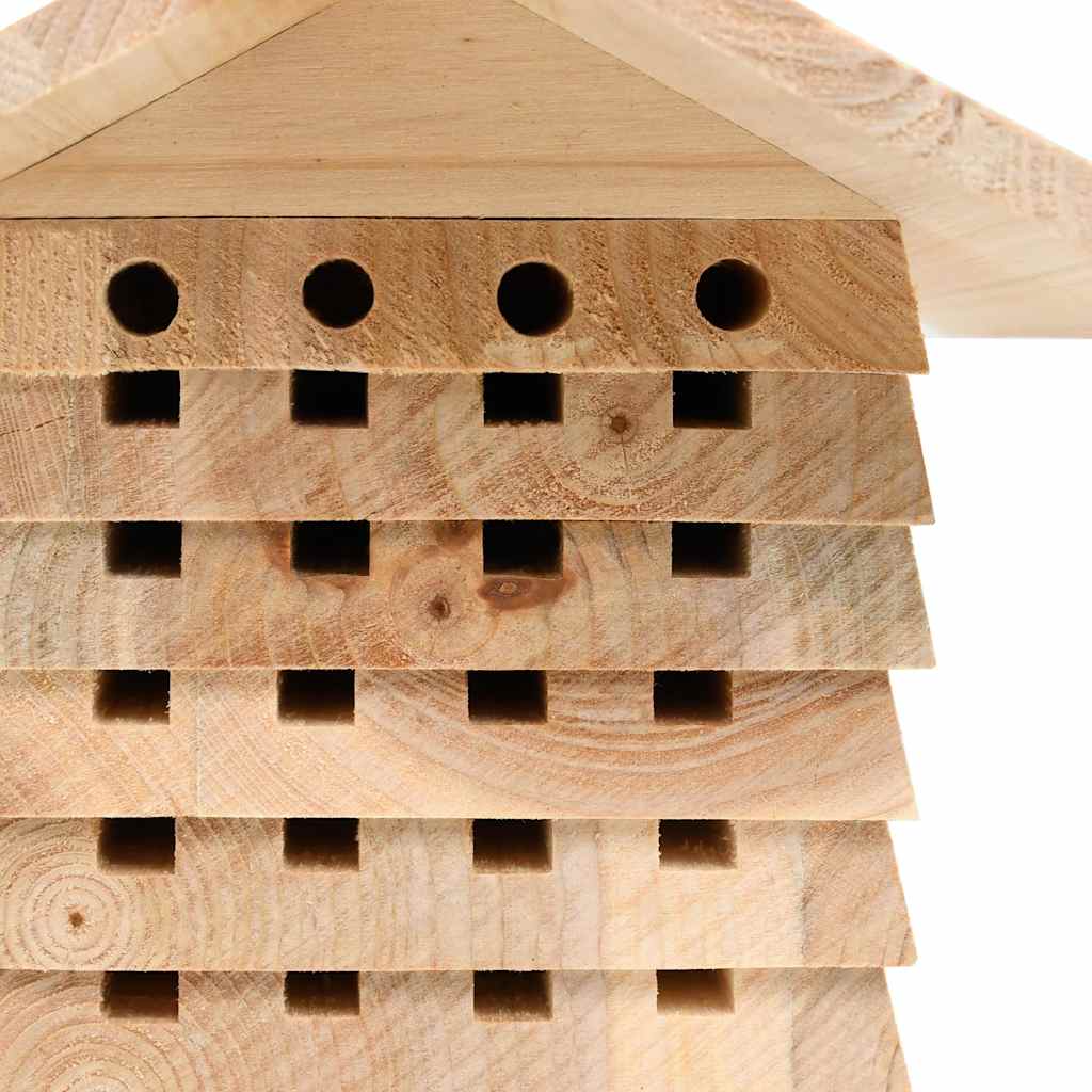 vidaXL Bienenhotel Tanne Massivholz 22x20x20 cm