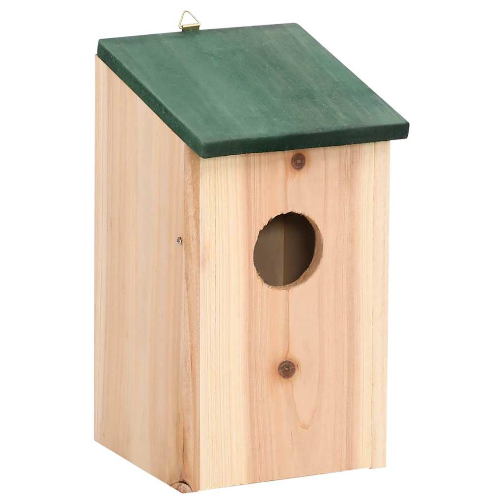 vidaXL Vogelhäuser 10 Stk. Tanne Massivholz 12x12x22 cm