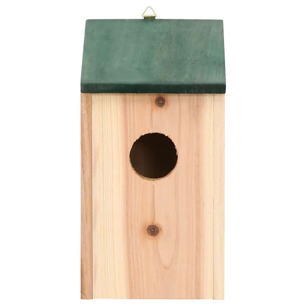 vidaXL Vogelhäuser 10 Stk. Tanne Massivholz 12x12x22 cm