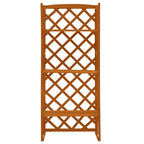 vidaXL Regal-Rankgitter Orange 60x30x140 cm Massivholz Tanne