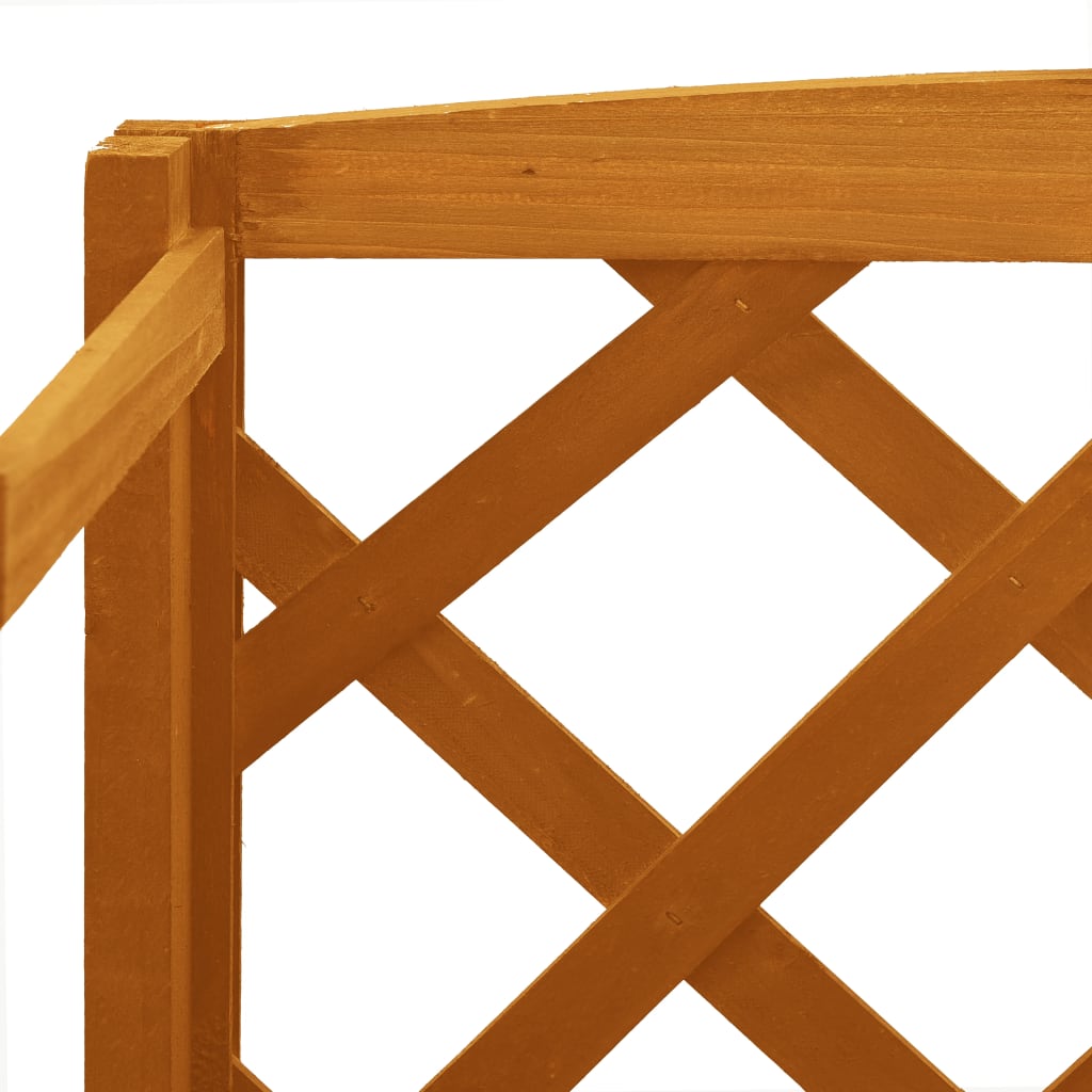 vidaXL Regal-Rankgitter Orange 60x30x140 cm Massivholz Tanne