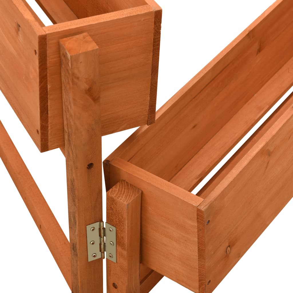 vidaXL Pflanzkübel Klappbar Orange 60x14x75 cm Massivholz Tanne