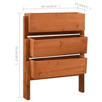 vidaXL Pflanzkübel Klappbar Orange 60x14x75 cm Massivholz Tanne