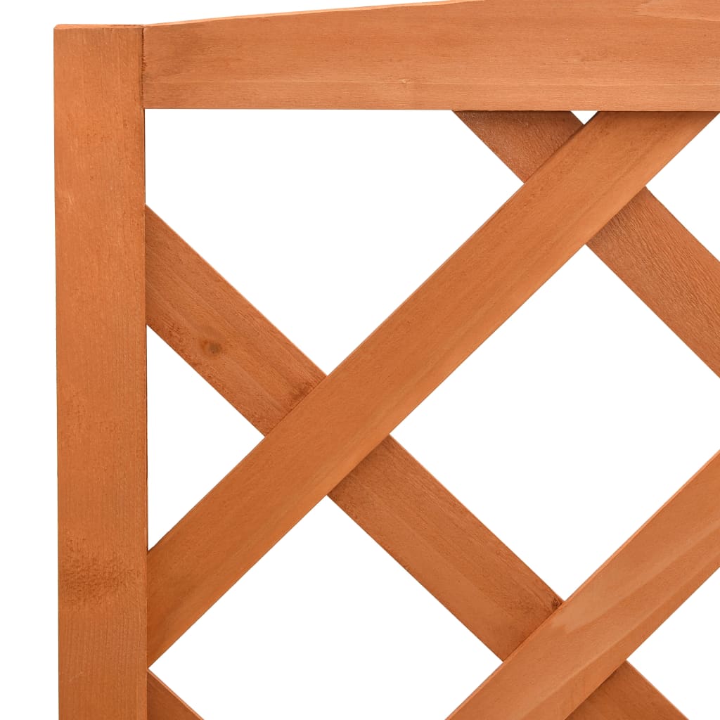 vidaXL Blumentreppe mit Rankgitter Orange 70x42x120cm Massivholz Tanne