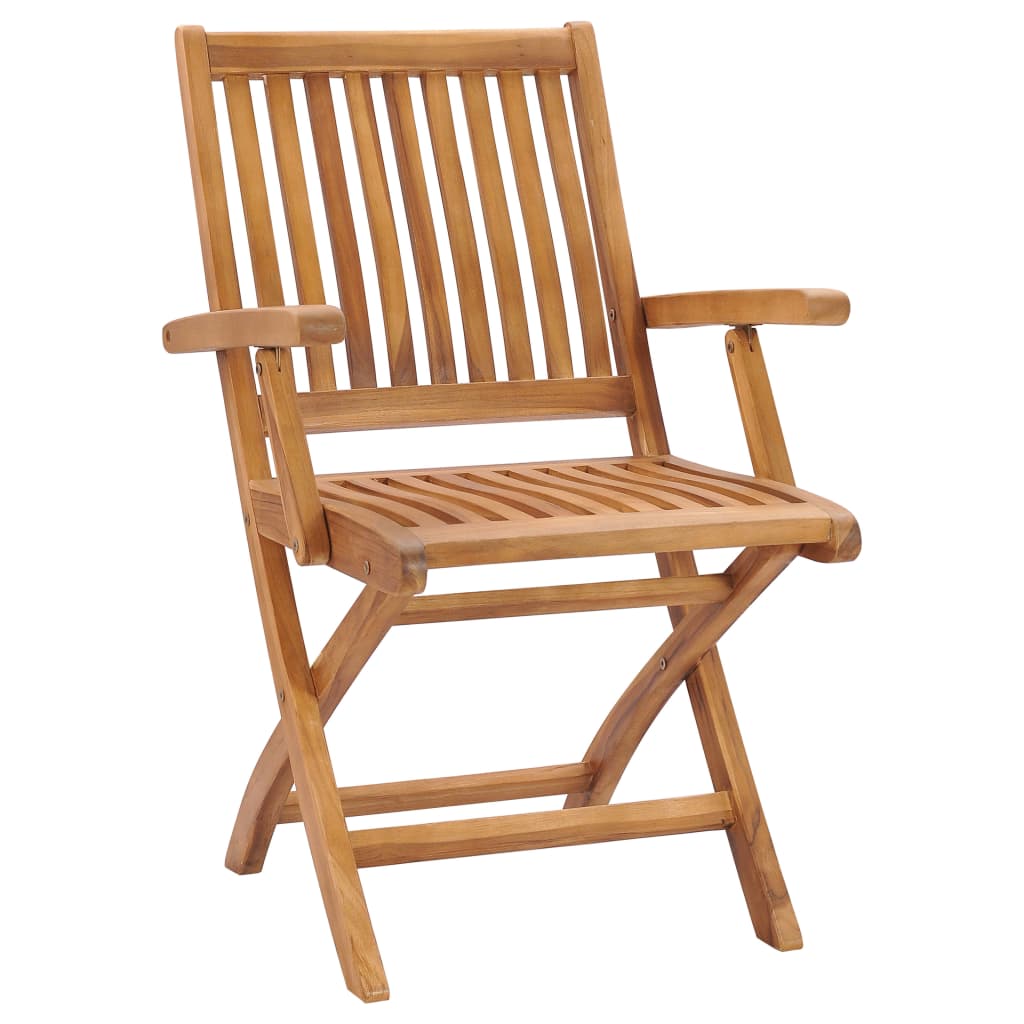 vidaXL Klappbare Gartenstühle 2 Stk. Massivholz Teak