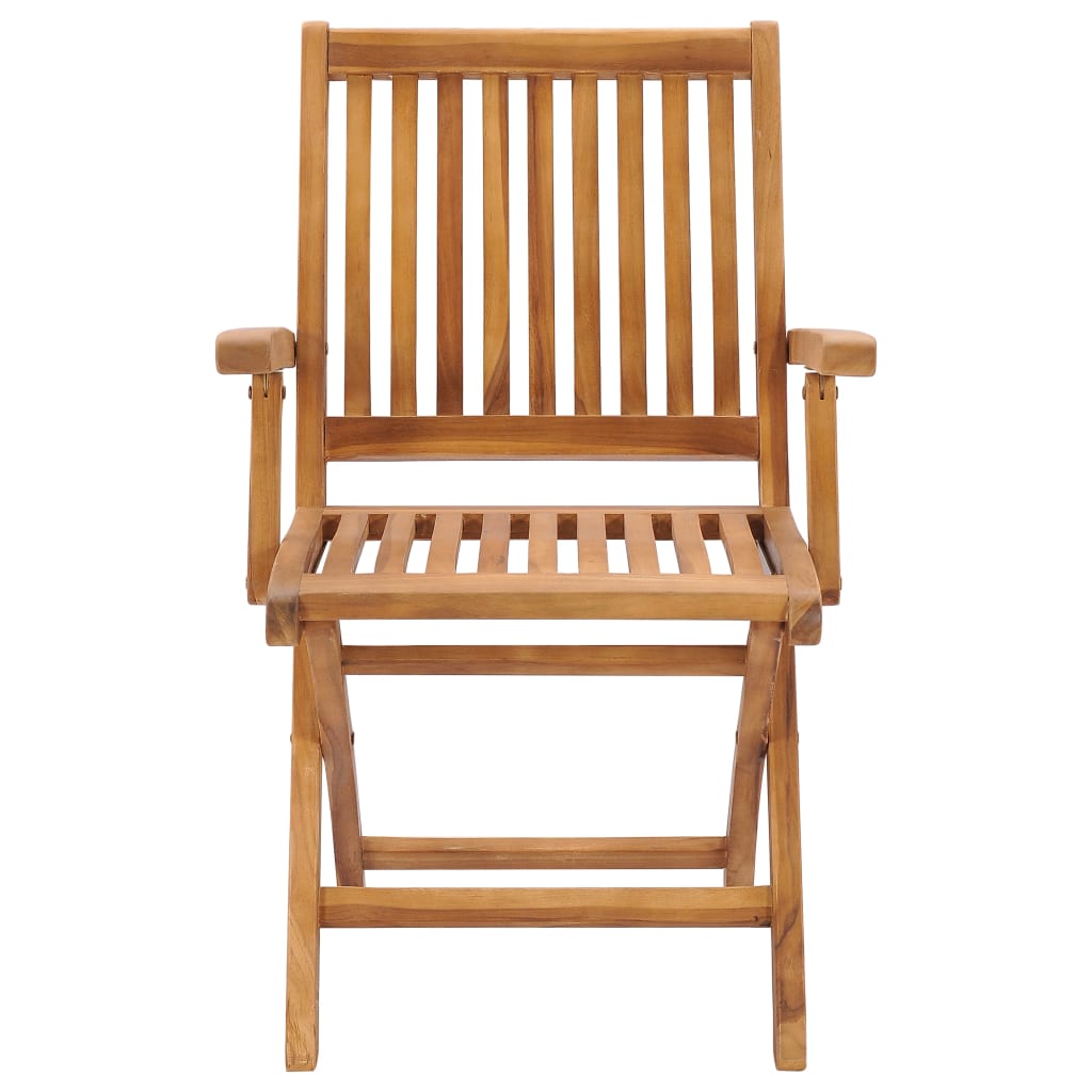 vidaXL Klappbare Gartenstühle 2 Stk. Massivholz Teak