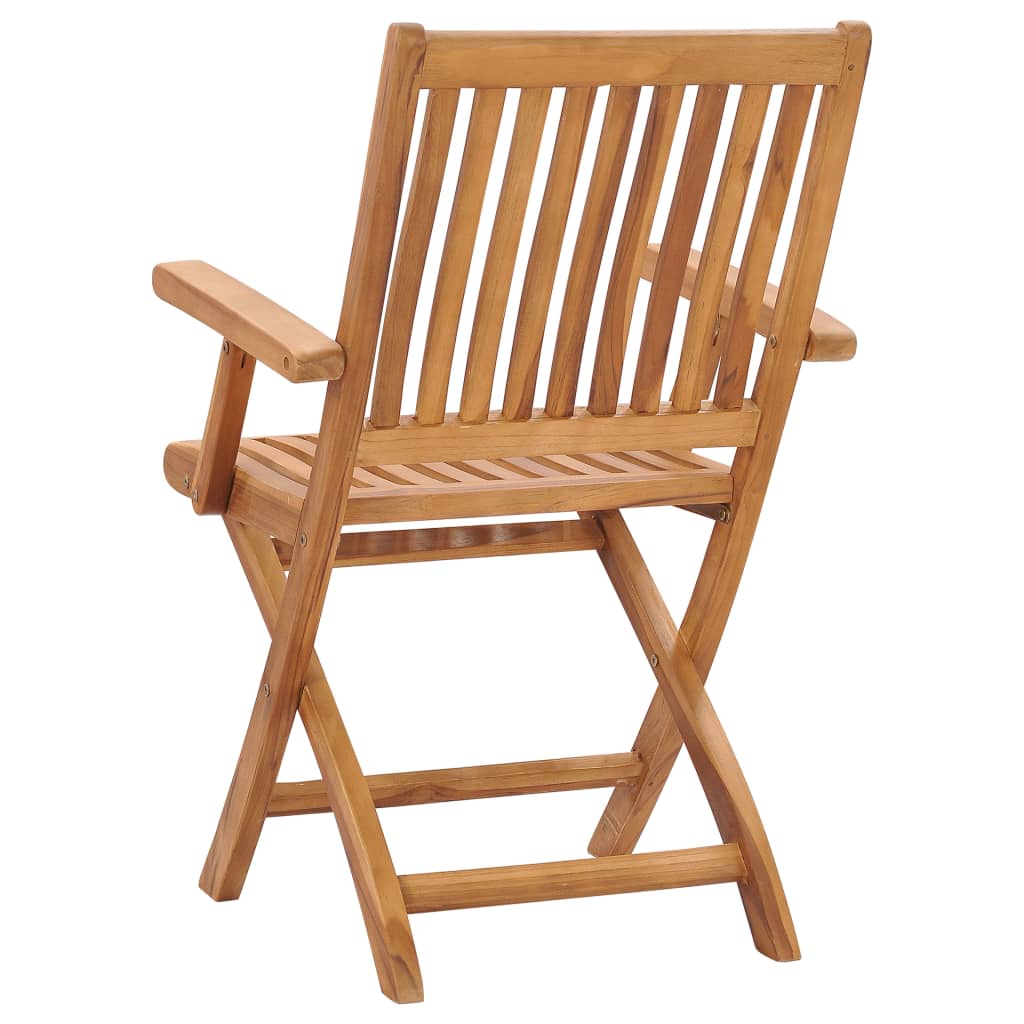 vidaXL Klappbare Gartenstühle 2 Stk. Massivholz Teak